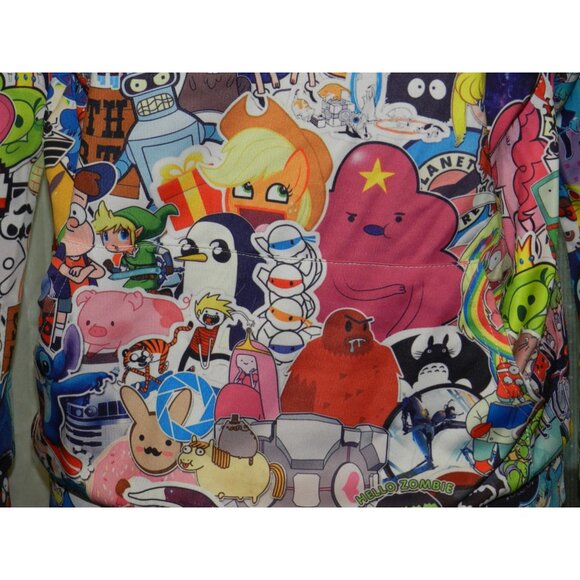 Unbranded size XL stretch blend cartoon sweatshirt hooded unisex long sleeved - Picture 4 of 5